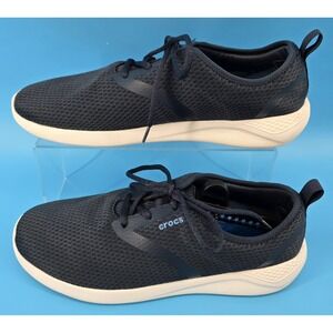 Crocs LiteRide Pacer Men's Sz 13 Sneaker Navy Blue Lace Up Comfort Shoes Lightwt